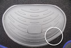 JGO. 4 ALFOMBRAS MOQUETA "PREMIUM" NEGRA TAL. GOMA RIBETE AZUL