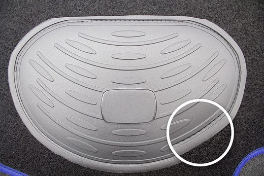 JGO. 4 ALFOMBRAS MOQUETA "PREMIUM" NEGRA TAL. GOMA RIBETE AZUL