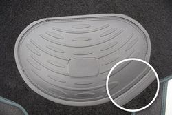 JGO. 4 ALFOMBRAS MOQUETA "PREMIUM" NEGRA TAL. GOMA RIBETE GRIS