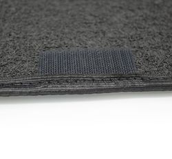 JGO. 4 ALFOMBRAS MOQUETA "PREMIUM" NEGRA TAL. MOQUETA RIBETE NEGRO