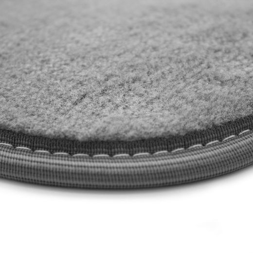 JGO.4  ALFOMBRAS MOQUETA "PRIVILEGE" GRIS CON RIBETE GRIS