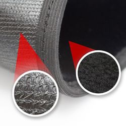 JGO.4  ALFOMBRAS MOQUETA "PRIVILEGE" NEGRA. RIBETE NEGRO