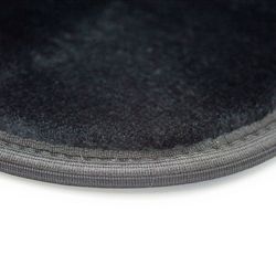 JGO.4  ALFOMBRAS MOQUETA "PRIVILEGE" NEGRA. RIBETE NEGRO