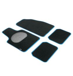 JGO. CARPET PRETO "SELECT" TAPETES TRASEIRO DE BORRACHA AZUL