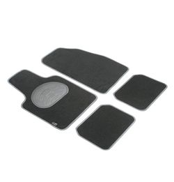 JGO. CARPET PRETO "SELECT" TAPETES DE BORRACHA CINZENTO TRASEIRO