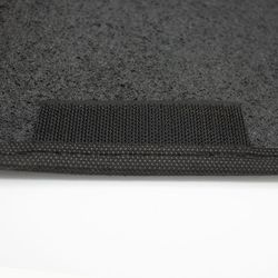 JGO. 4 ALFOMBRAS MOQUETA "SELECT" NEGRA TALONERA GOMA COLOR NEGRA