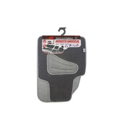 JGO. ALFOMBRAS MOQUETA "SELECT" NEGRA TALONERA TERMOSELLADA RIBETE GRIS