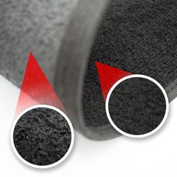 JGO. 4 ALFOMBRAS MOQUETA "SELECT" NEGRA TALONERA TERMOSELLADA RIBETE NEGRO