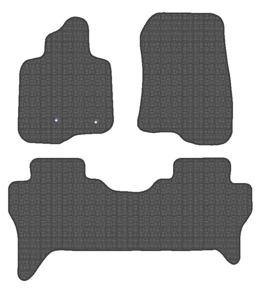 JGO. TAPETES "OFF ROAD" PRETO MOD. MITSUBISHI MONTERO / PAJERO (IV) (V80) (2007-)