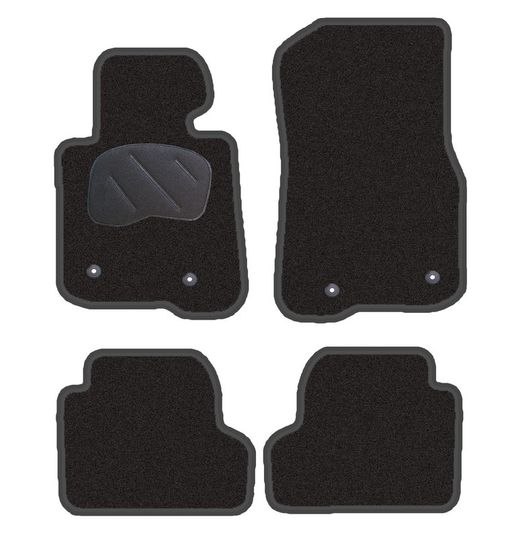 JGO. ALFOMBRAS PREMIUM NEGRA MOD.  BMW SERIE 4 F32 con fijación velcro especial -