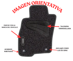 JGO. ALFOMBRAS PREMIUM NEGRA MOD.  CHEVROLET CAPTIVA  5 PLAZAS (05-)