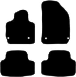 JGO. ALFOMBRAS PREMIUM NEGRA MOD.  CITROËN C5  (08-) con fijación específica