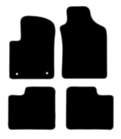 JGO. ALFOMBRAS PREMIUM NEGRA MOD. FIAT 500 / ABARTH 500 (07-13) - 2F - 2P