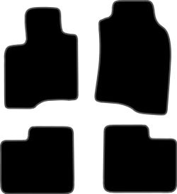 JGO. ALFOMBRAS PREMIUM NEGRA MOD.  FIAT PANDA ( 12- )