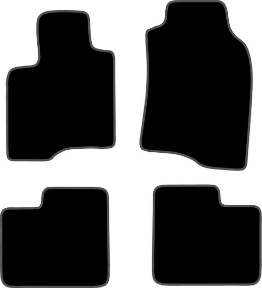 JGO. ALFOMBRAS PREMIUM NEGRA MOD.  FIAT PANDA ( 12- )