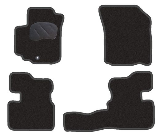 JGO. ALFOMBRAS PREMIUM NEGRA MOD.  FIAT SEDICI con fijación universal rosca - 1