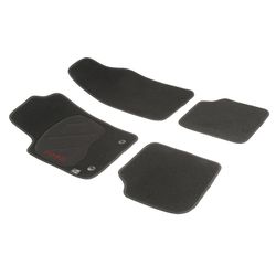 JGO. ALFOMBRAS PREMIUM NEGRA MOD.  FORD KA  3  (09-) con fijación universal rosca