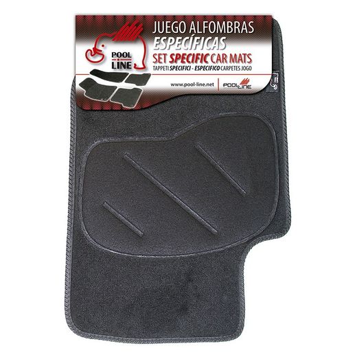 JGO. 4 ALFOMBRAS PREMIUM NEGRA MOD. GRUPO 1