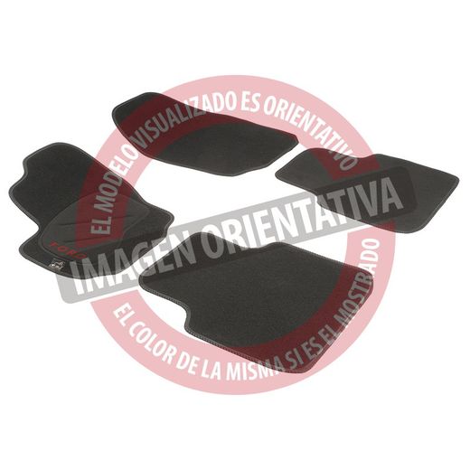 JGO. 4 ALFOMBRAS PREMIUM NEGRA MOD. GRUPO 2