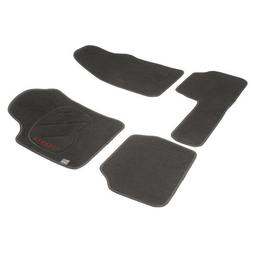 JGO. ALFOMBRAS PREMIUM NEGRA MOD.  HYUNDAI I-10  (09-)
