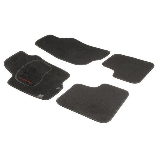 JGO. ALFOMBRAS PREMIUM NEGRA MOD. HYUNDAI I-30 (08-12) con fijación universal