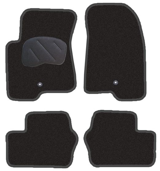 JGO. ALFOMBRAS PREMIUM NEGRA MOD.  JEEP COMPASS (07-) con fijación ollao para