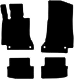 JGO. ALFOMBRAS PREMIUM NEGRA MOD. MERCEDES CLASE C SPORT COUPE C205 2P