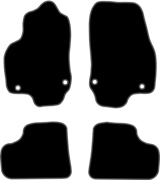 JGO. ALFOMBRAS PREMIUM NEGRA MOD.  OPEL ASTRA H (04-10) con fijación específica