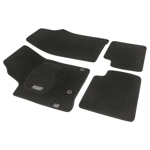 JGO. ALFOMBRAS PREMIUM NEGRA MOD.  PEUGEOT PARTNER ( 96 -08 ) con fijación
