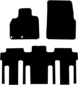 JGO. ALFOMBRAS PREMIUM NEGRA MOD.  RENAULT SPACE IV  (03-) con fijación