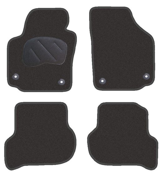 JGO. ALFOMBRAS PREMIUM NEGRA MOD.  SEAT ALTEA (05-) - TOLEDO (9/04-12)