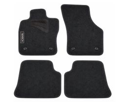 JGO. ALFOMBRAS PREMIUM NEGRA MOD.  SEAT LEON III ( 13- ) con fijación específica