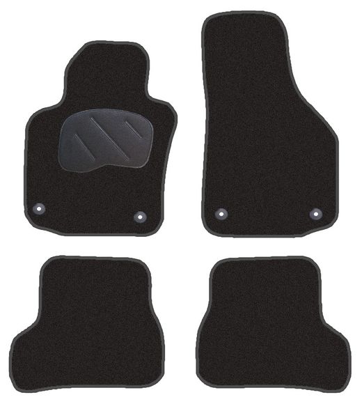 JGO. ALFOMBRAS PREMIUM NEGRA MOD.  SKODA OCTAVIA (11/04-) con fijación