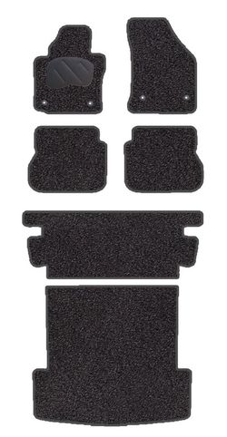 JGO. ALFOMBRAS PREMIUM NEGRA MOD. VOLKSWAGEN CADDY IV MAXI ( 7 PLAZAS ) CORREDERA DOBLE