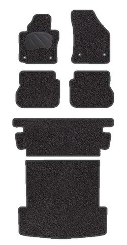 JGO. ALFOMBRAS PREMIUM NEGRA MOD. VOLKSWAGEN CADDY IV MAXI ( 7 PLAZAS ) CORREDERA DOBLE