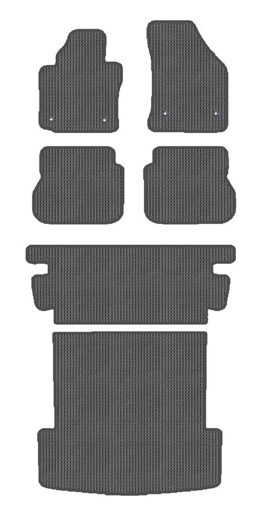 JGO. ALFOMBRAS PREMIUM NEGRA MOD. VOLKSWAGEN CADDY IV MAXI ( 7 PLAZAS ) CORREDERA DOBLE