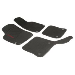 JGO. ALFOMBRAS PREMIUM NEGRA MOD.  VOLKSWAGEN GOLF IV - BORA con fijación