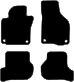 JGO. ALFOMBRAS PREMIUM NEGRA MOD.   VOLKSWAGEN SCIROCCO ( 08- ) con fijación