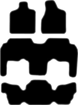 JGO. ALFOMBRAS PREMIUN NEGRA MOD. MAHINDRA KUV 100 (2016-) 2FP - 2P