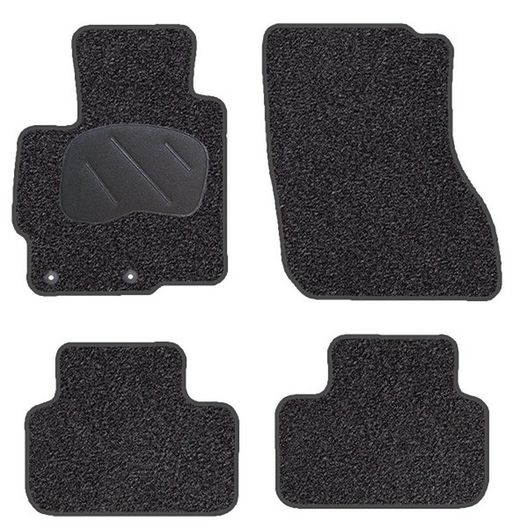 JGO. TAPETE PRETO PRIVILEGE MOD. MITSUBISHI ASX (10-) com montagem de ilhós para