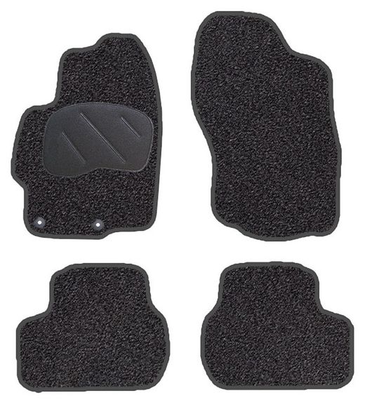JGO. TAPETE PRETO PRIVILEGE MOD. MITSUBISHI LANCER (10-) com montagem de olhal