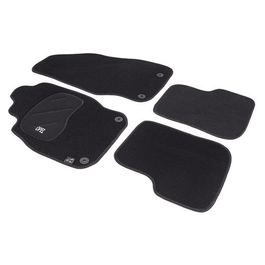 JGO. TAPETE PRETO PRIVILEGE MOD. OPEL CORSA D (9/06-) com montagem