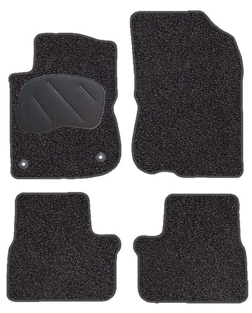 JGO. TAPETE PRETO PRIVILEGE MOD. PEUGEOT 208 Com botão de fixação específico - 2P