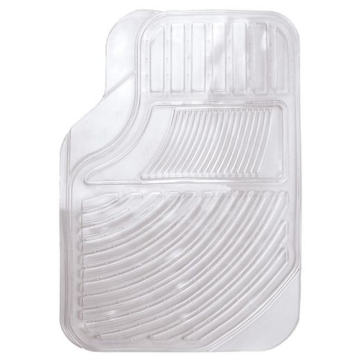 ***JGO. ALFOMBRAS PVC "GHOST" COLOR TRANSPARENTE 4 PIEZAS