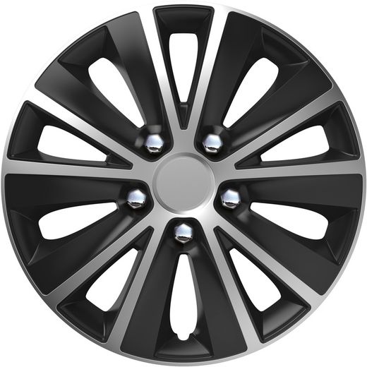 JGO. RAPIDE NC SB 15" TAMPAS DE RODA PRETO-PRATA EMBALAGEM DA CAIXA