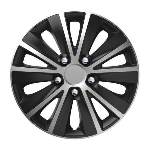 JGO. RAPIDE NC SB 15" TAMPAS DE RODA PRETO-PRATA EMBALAGEM DA CAIXA