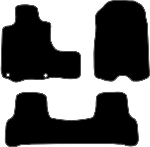 CONJUNTO DE TAPETES "OFF ROAD" MOD. HONDA CRV (07-) com rosca de montagem universal - 2 pilotos