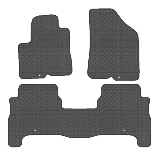 CONJUNTO DE TAPETES "OFF ROAD" MOD. HYUNDAI SANTA FE (06-) 5 LUGARES com rosca de montagem universal - 1