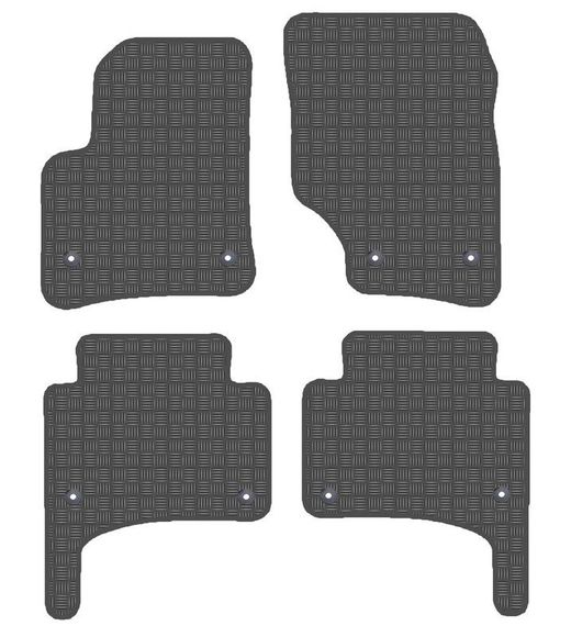 CONJUNTO DE TAPETES "OFF ROAD" MOD. VOLKSWAGEN TOUAREG com botão de fixação específico - 2 piloto, 2 co