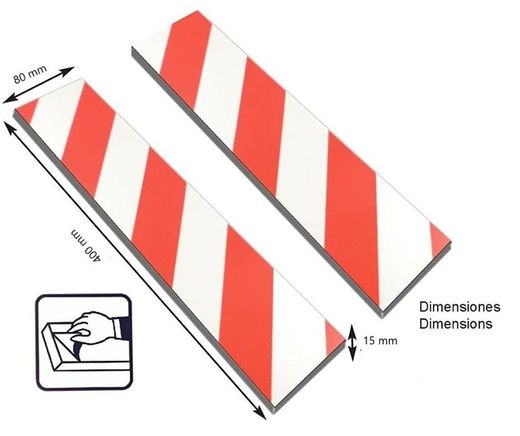 JUEGO PROTECTORES PARKING RECTOS MED. 400 x 80 x 15 mm